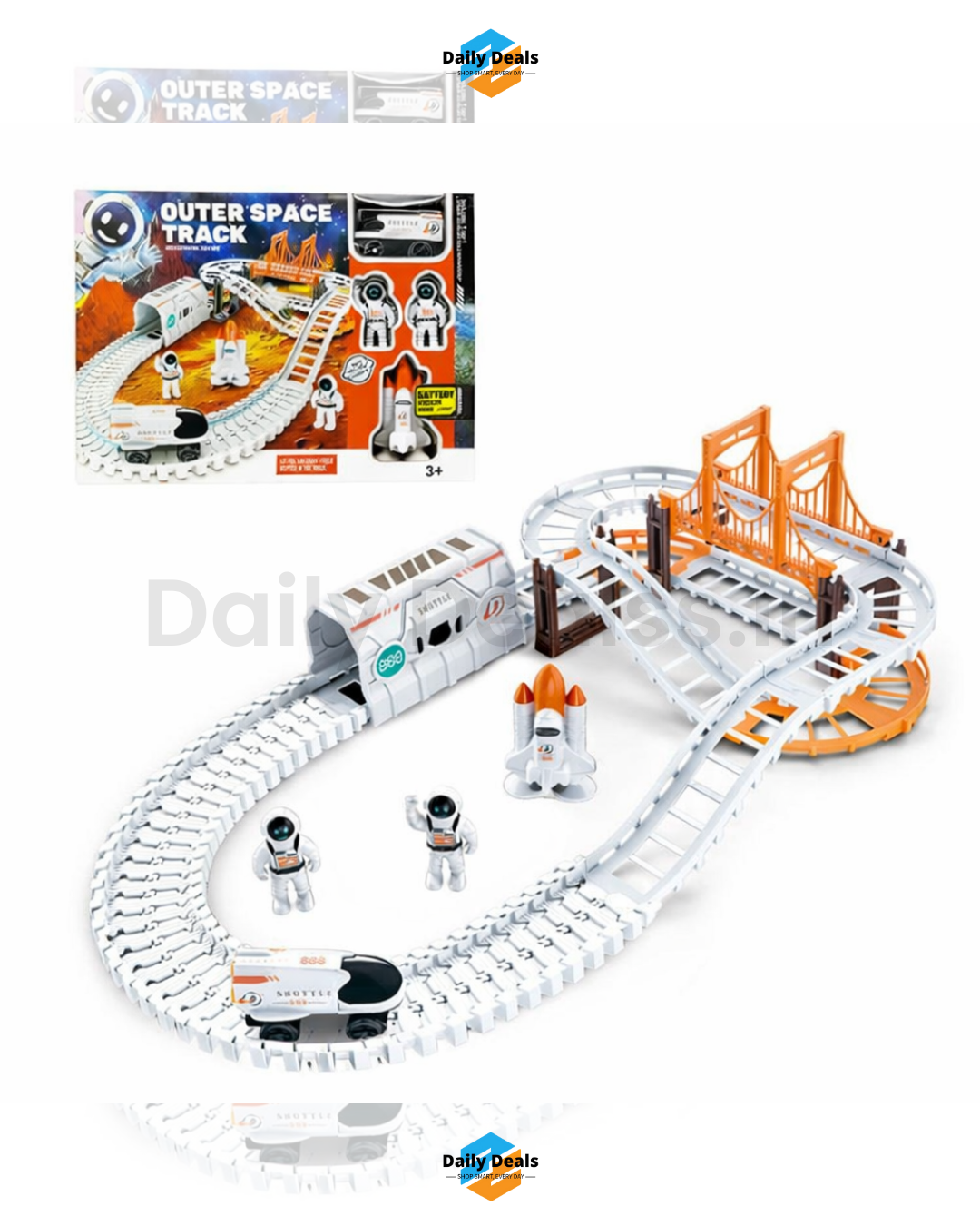 Astronaut Spaceship Track Set - Outer Space Toy Set for Kids