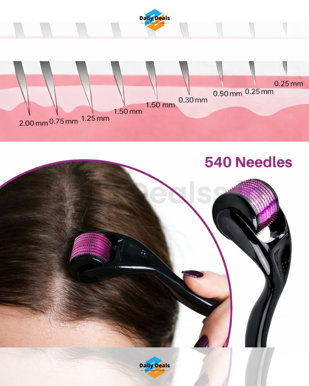 Derma Roller With 0.5 MM Titanium Microneedles  (Pack of 1 )