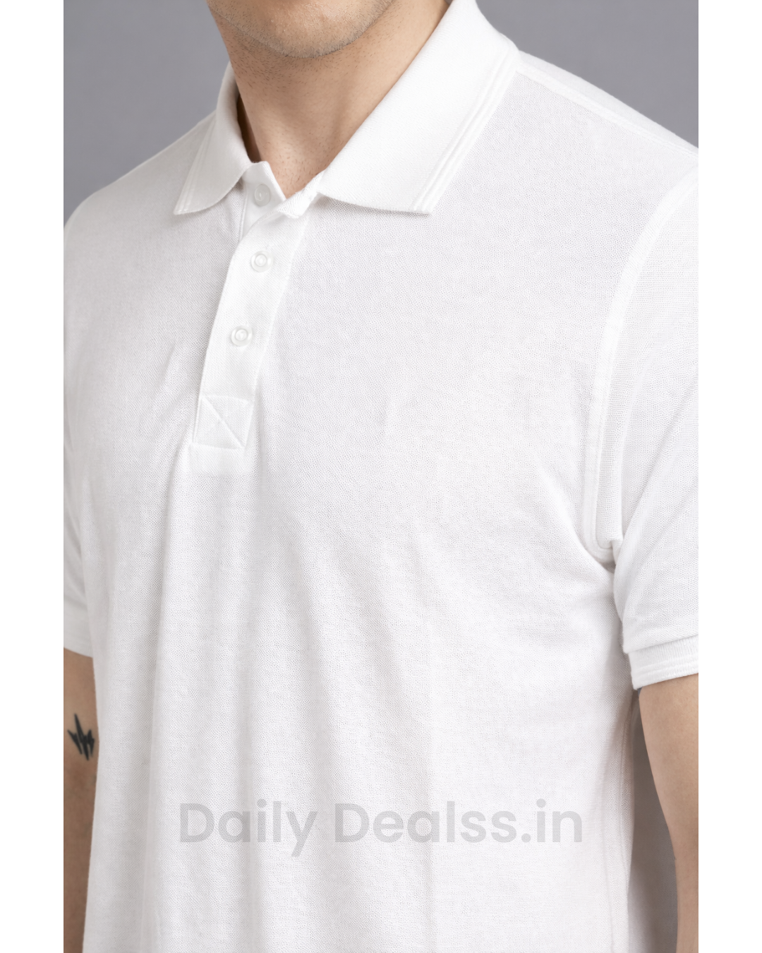 Matte Solid Half Sleeves Men's Polo T-Shirt