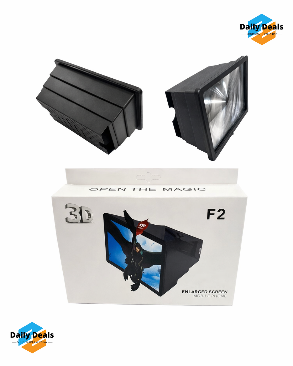 F2 3D Screen Amplifier Magnifying Glass Screen for All Smartphones