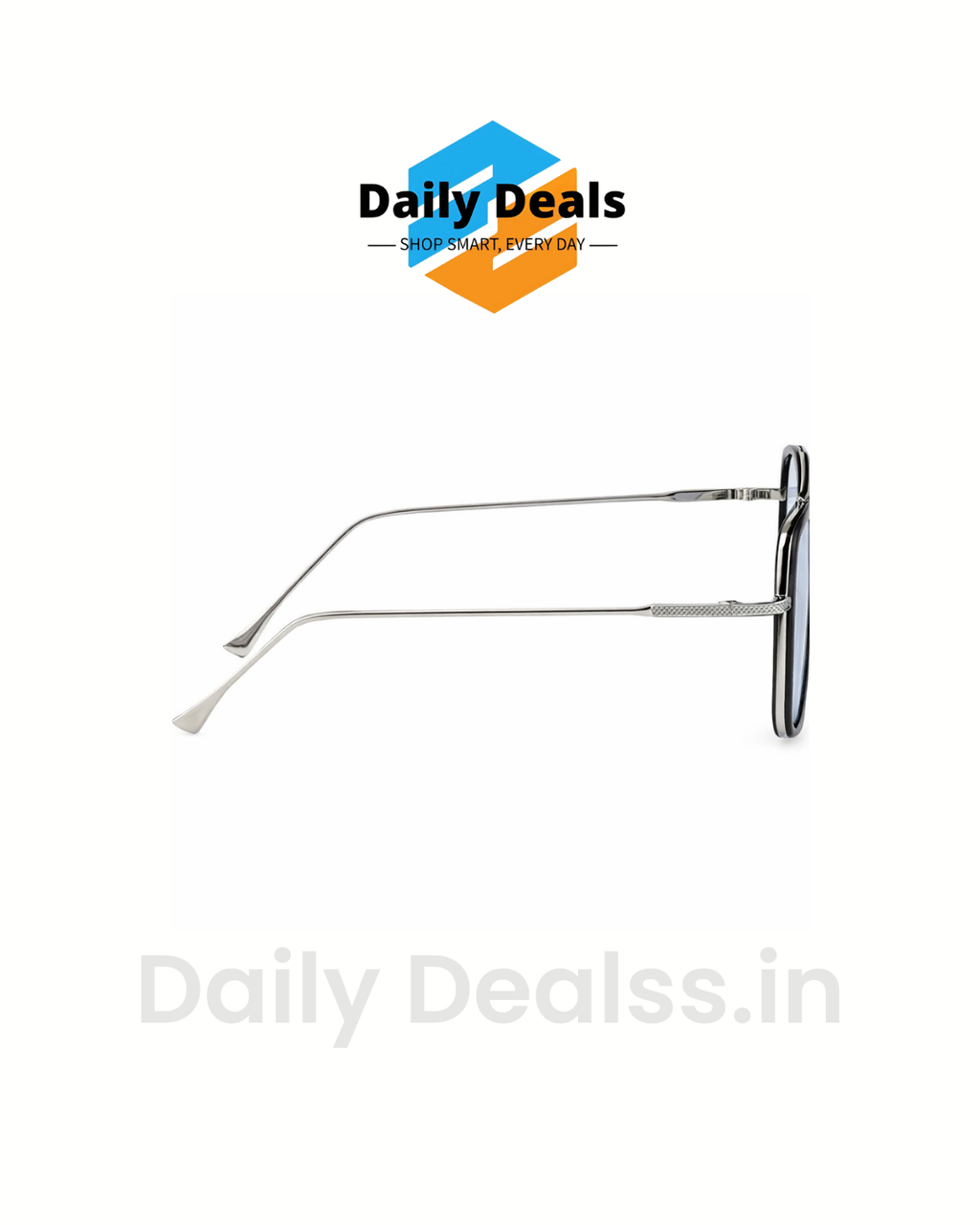 Ironman Blue Silver Retro Square Sunglass