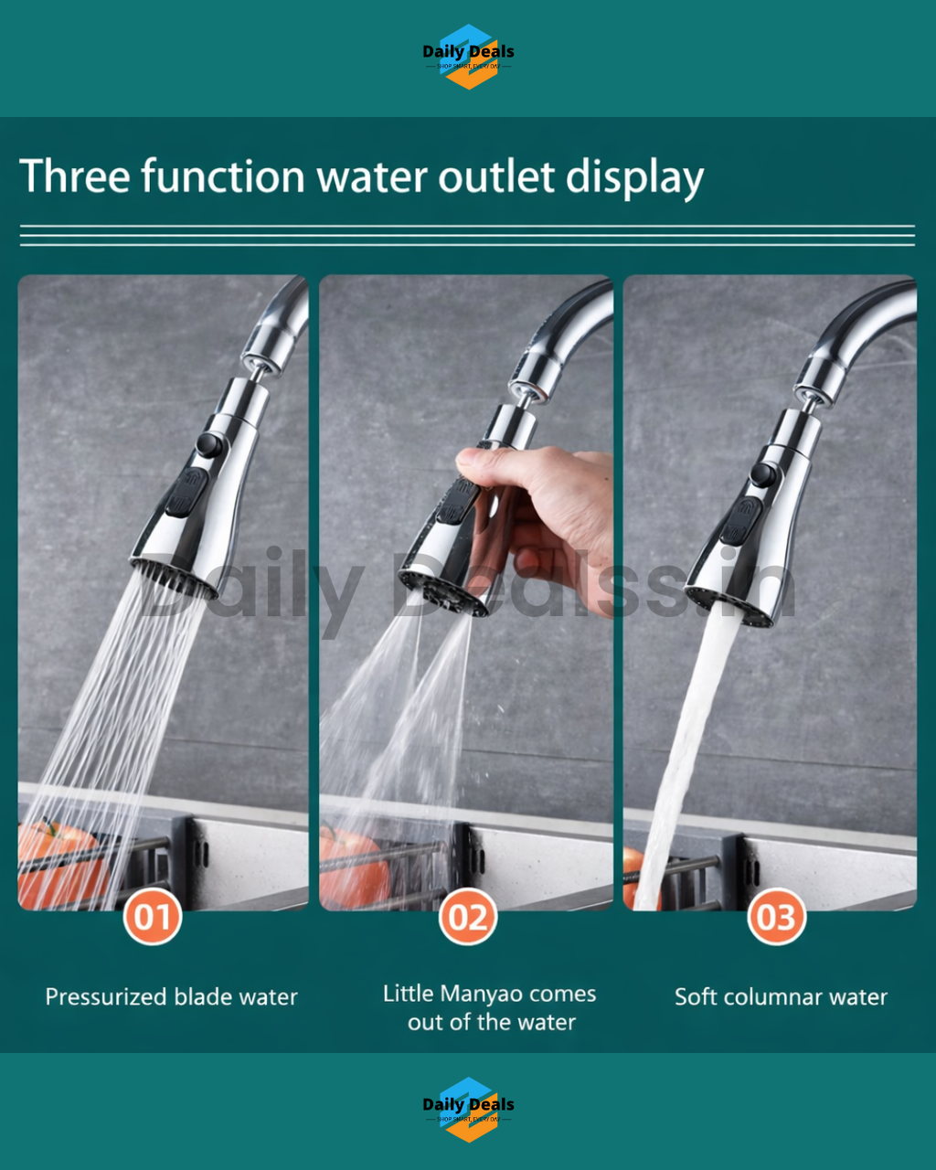 3 Modes Kitchen Sink Faucet