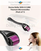 Derma Roller With 0.5 MM Titanium Microneedles  (Pack of 1 )