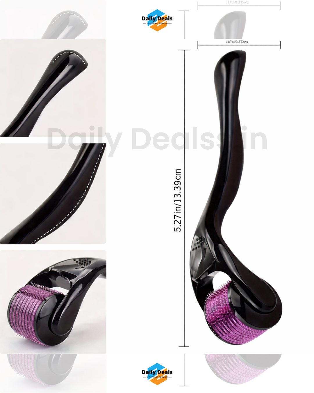 Derma Roller With 0.5 MM Titanium Microneedles  (Pack of 1 )