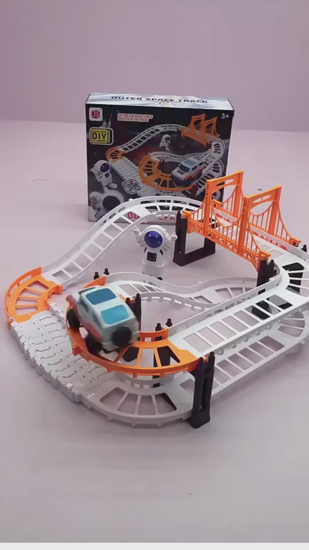 Astronaut Spaceship Track Set - Outer Space Toy Set for Kids