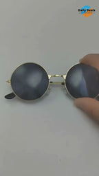 UV Protection, Polarized, Gradient, Mirrored Round Sunglasses